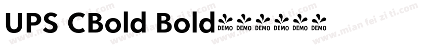 UPS CBold Bold字体转换